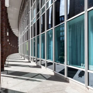 Aluminium Semi-Hidden Frame Curtain Wall Profile For Corridor Facade - Aluminium Extrusion Curtain Wall & Facade - 196...