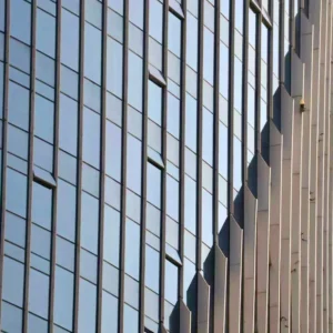 Vertical Grid Aluminium Semi-Hidden Curtain Wall Extrusion Section - Aluminium Extrusion Curtain Wall & Facade - 1965....